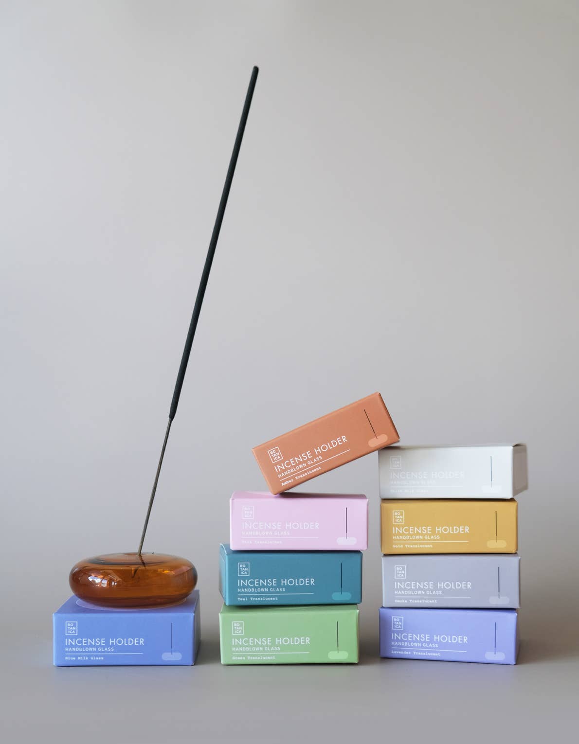 Teal Glass Bubble Incense Holder