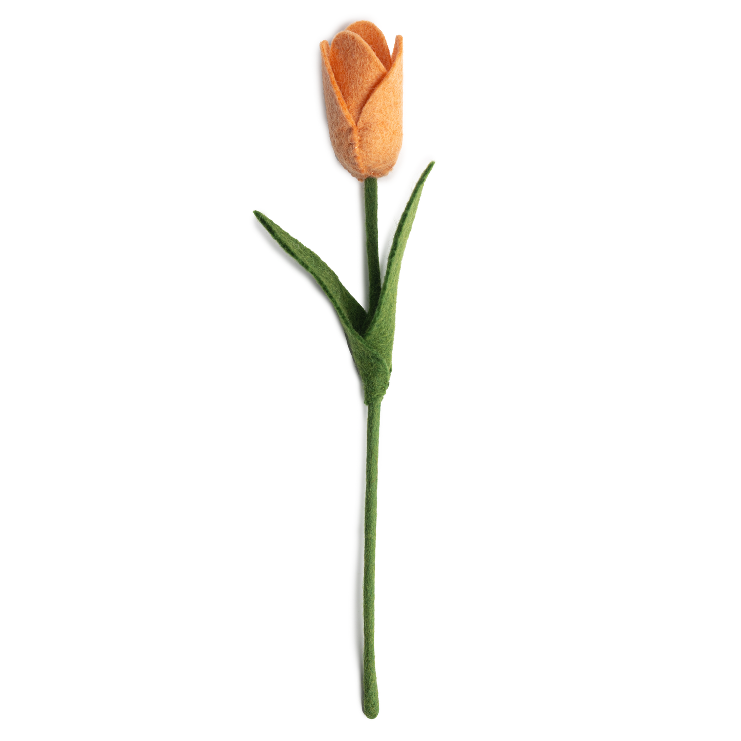 Orange Felt Tulip Flower