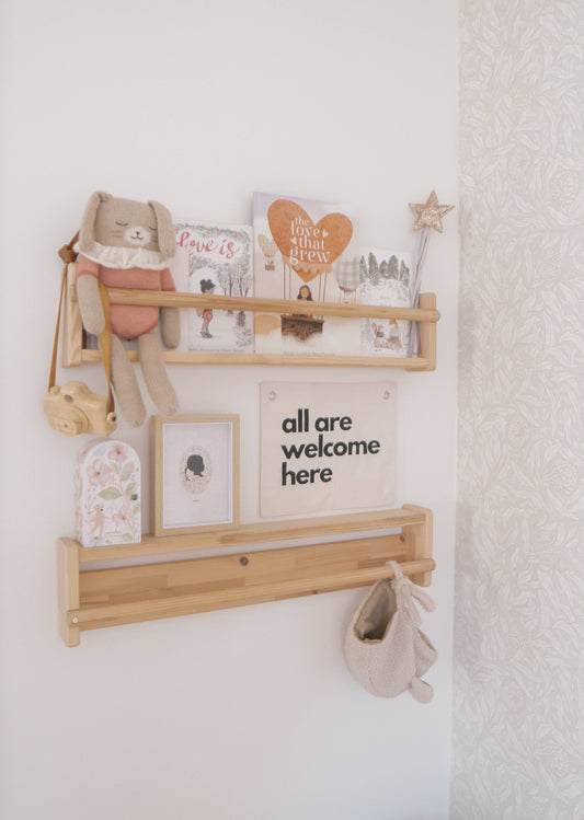 All Are Welcome Here Canvas Wall Sign