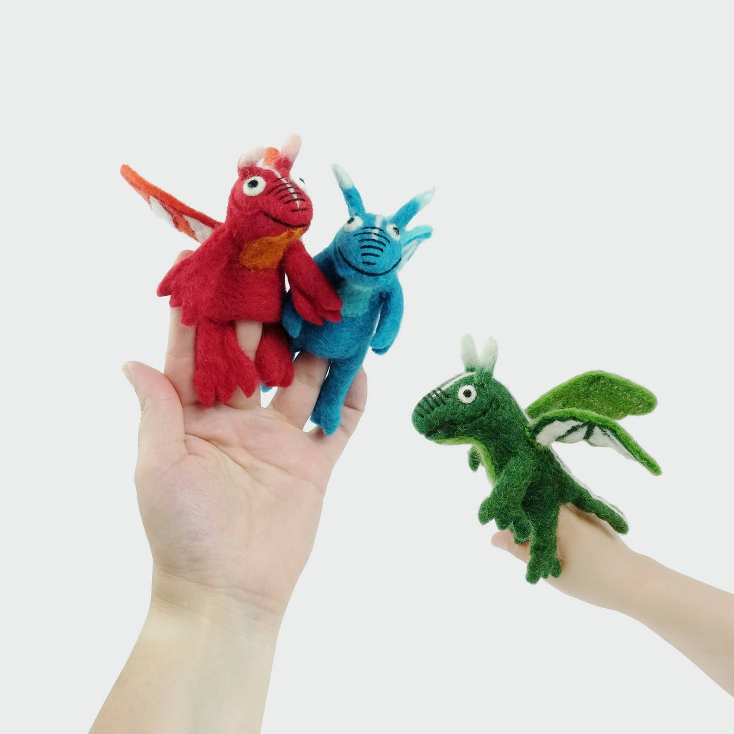 Dragon Felt Finger Puppets