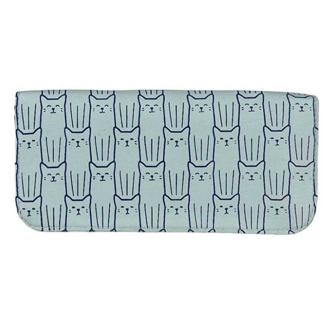 Black Cat Print Long Wallet