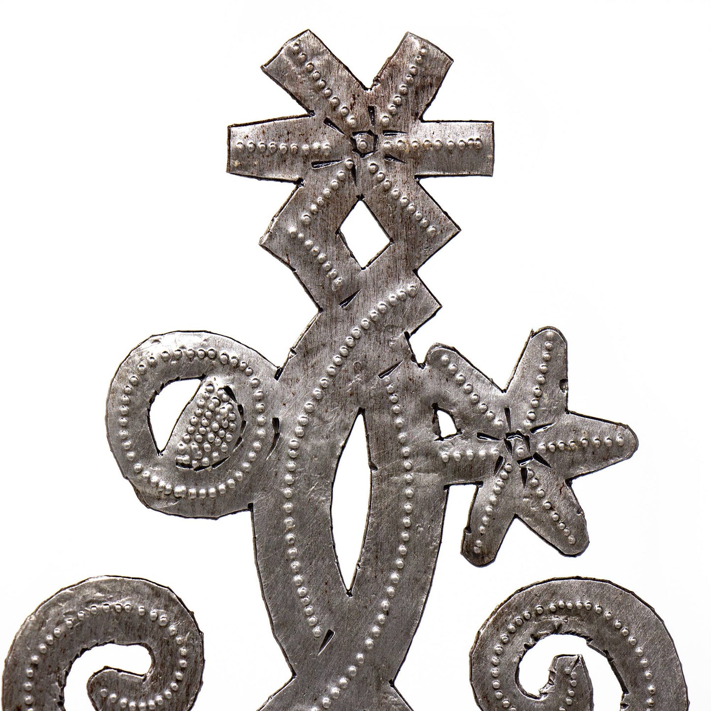 Christmas Tree With Stars and Snowflakes Metal Art