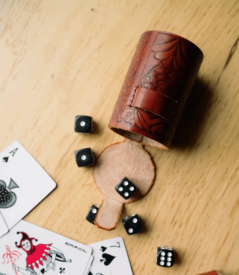 Leather Dice Cup Set