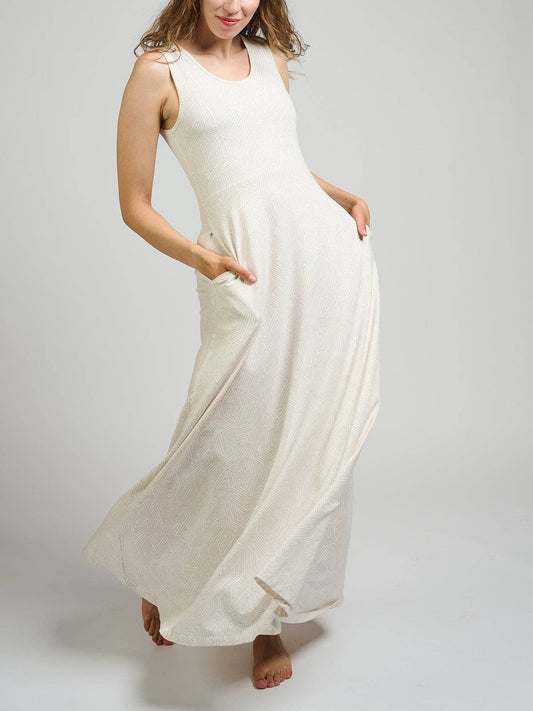 Vero Maxi Dress Tree Rings Shell