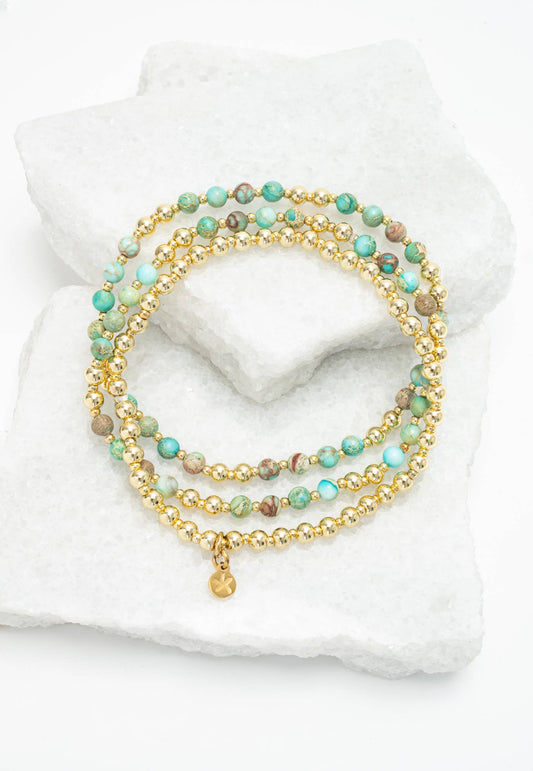 Light We Carry Bracelet Set in  Turquoise