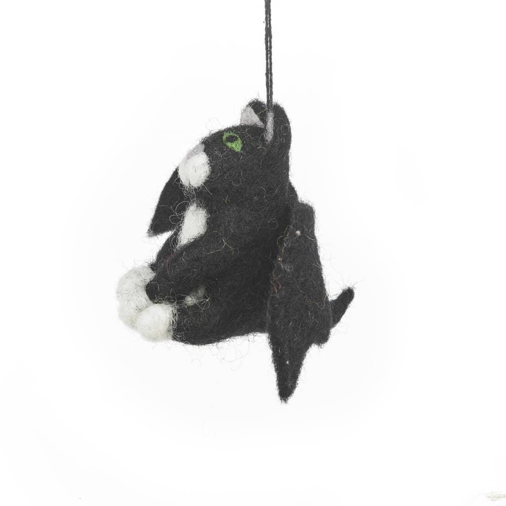 Handmade Felt Batty Catty Hanging Felt Ornament
