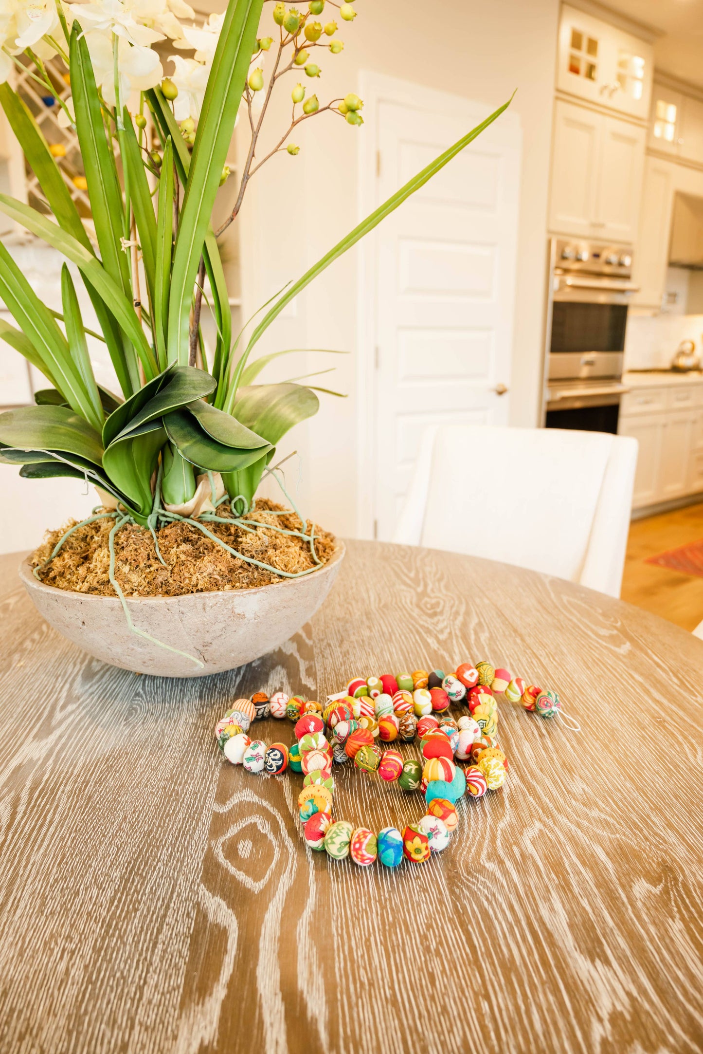 Christmas Sari Bead Garland (Red & Green)