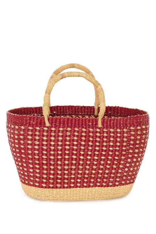 Strawberry Fields Oval Grass Tote