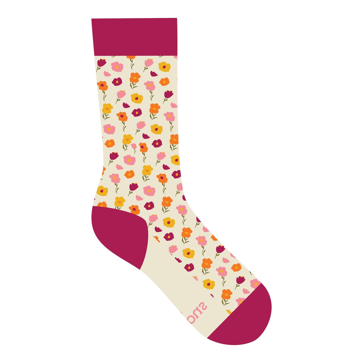 Socks for Women's Equality (Pink Floral)