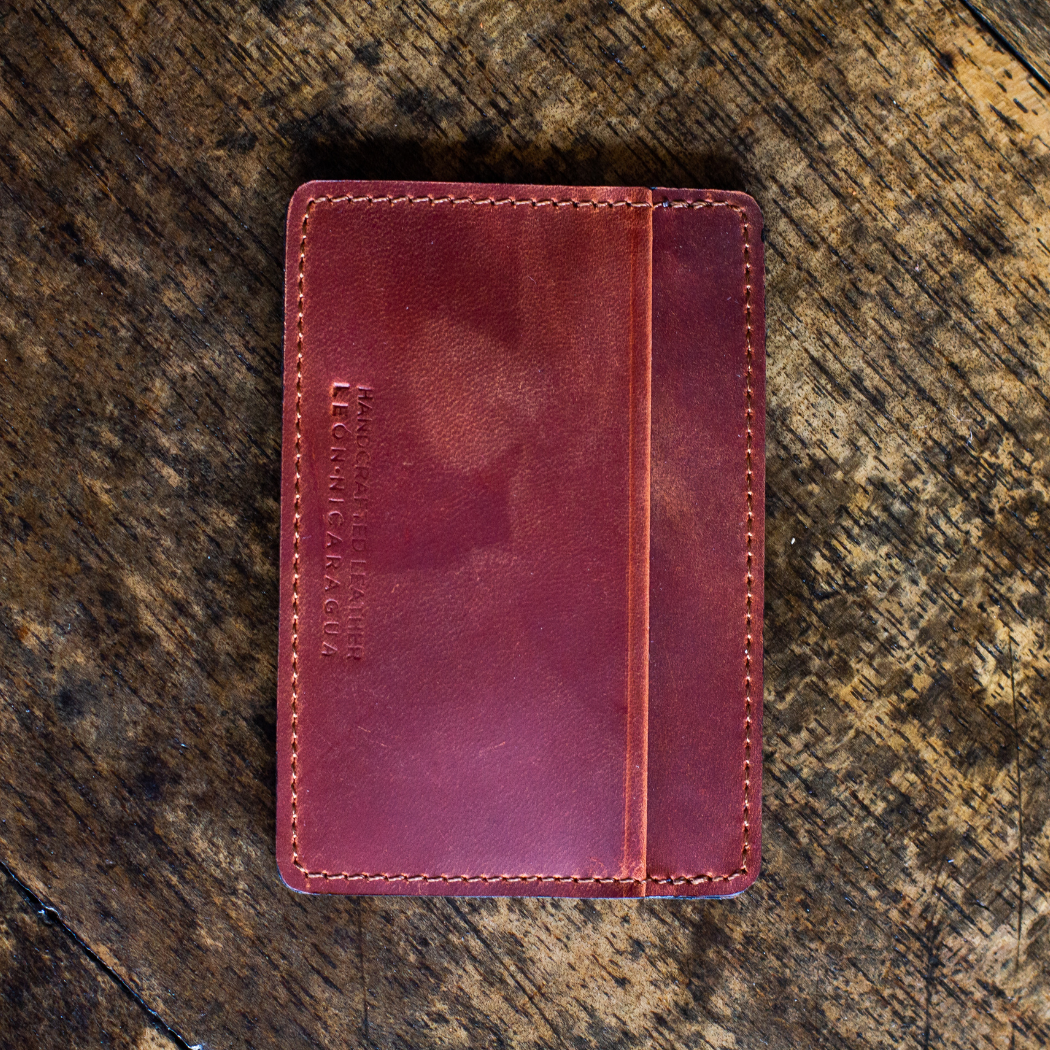 Saddle Brown Leather Card Wallet