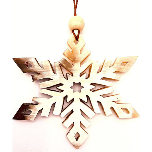 Snowflake Horn Ornament