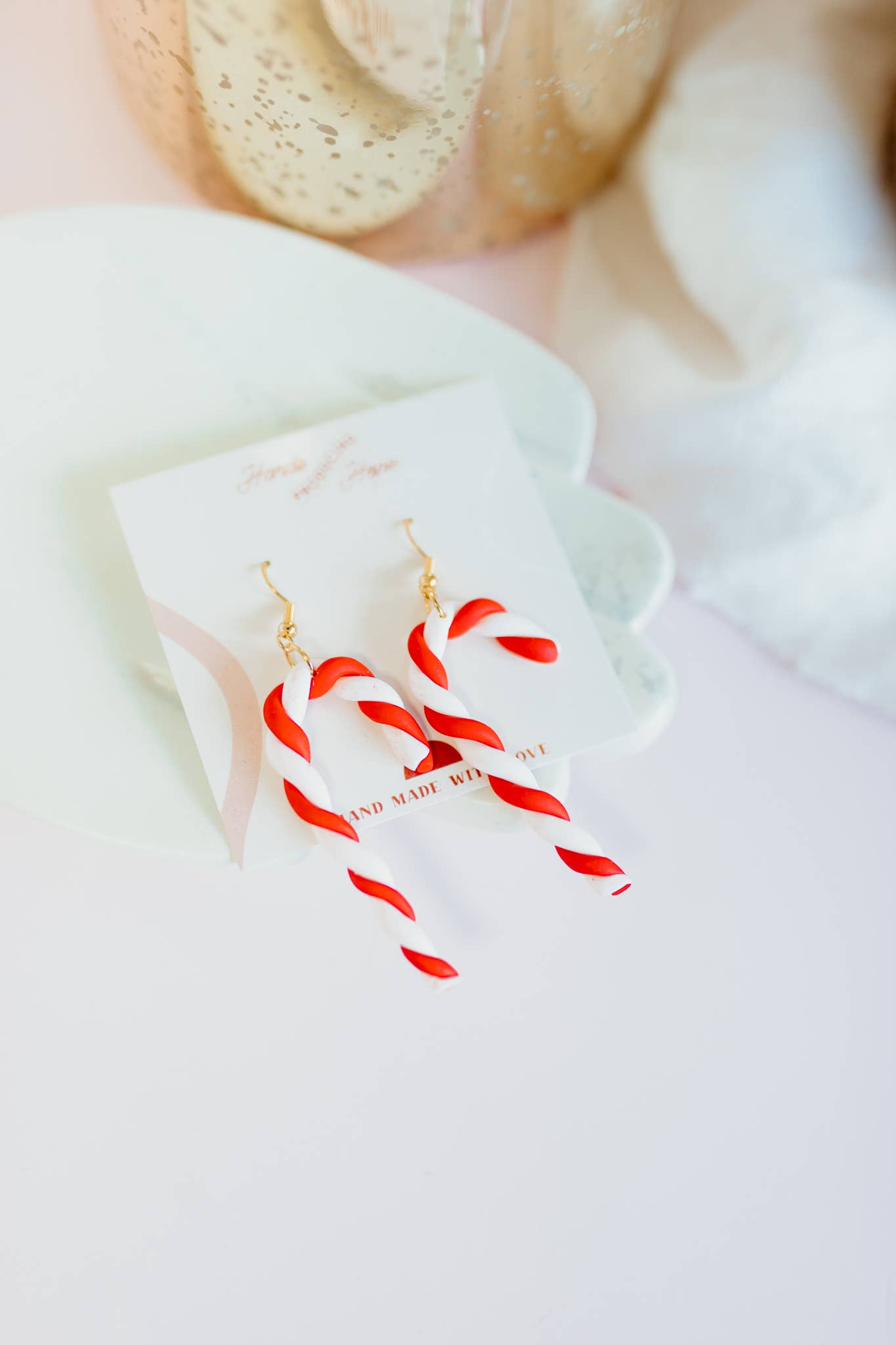 Handmade Candy Cane Earrings