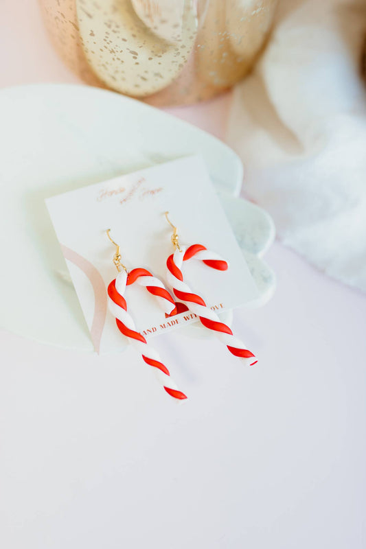 Handmade Candy Cane Earrings