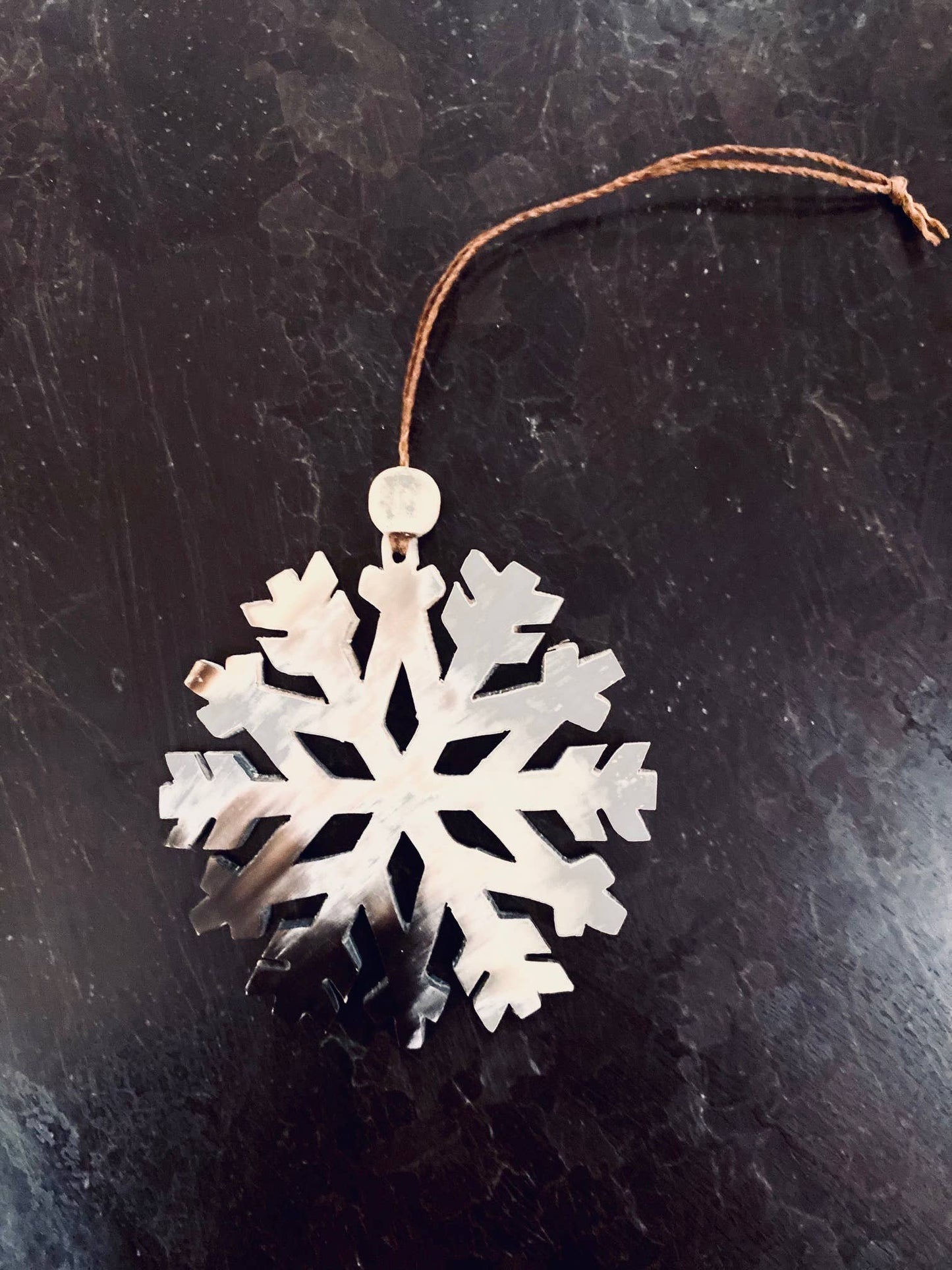 Snowflake Horn Ornament