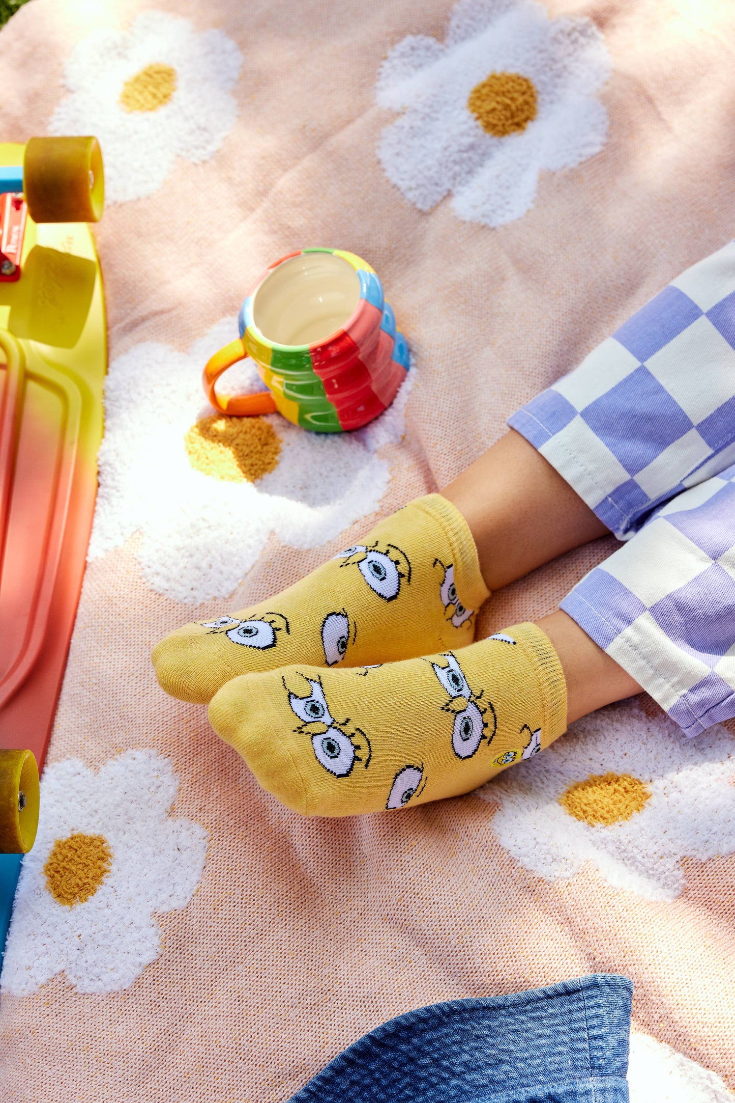 SpongeBob Ankle Socks that Protect Oceans: Small
