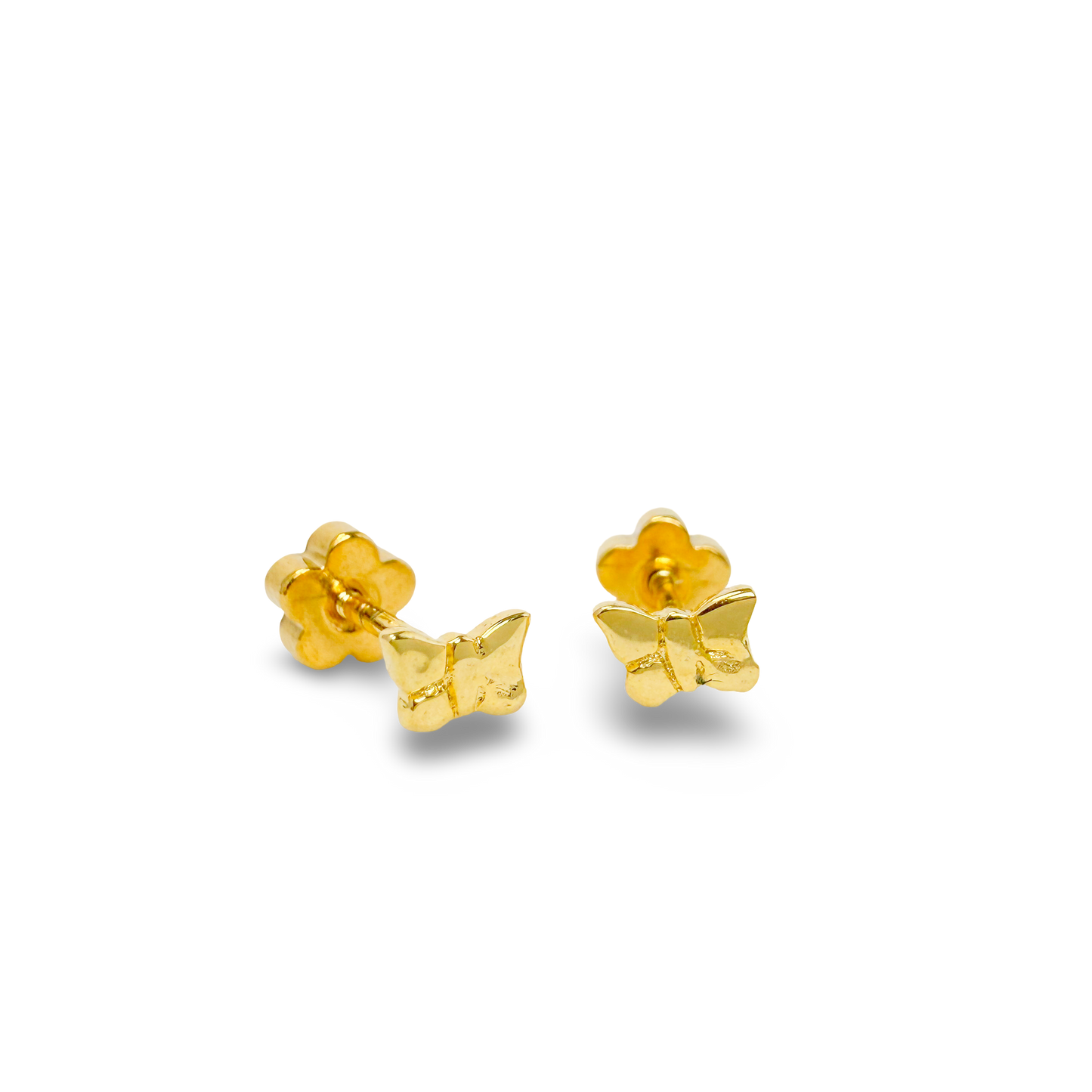 Butterfly Tiny Gold Stud Earrings