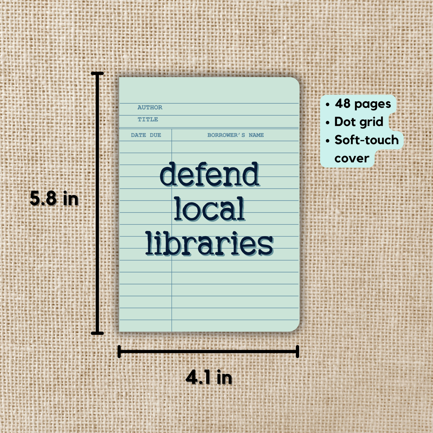Defend Local Libraries Pocket Journal