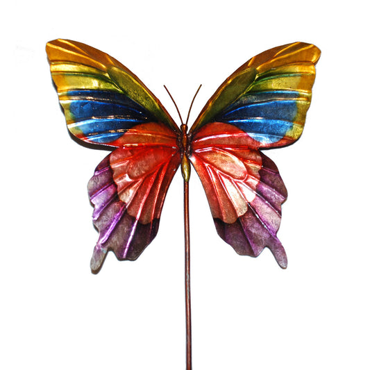 Rainbow Butterfly Garden Stake