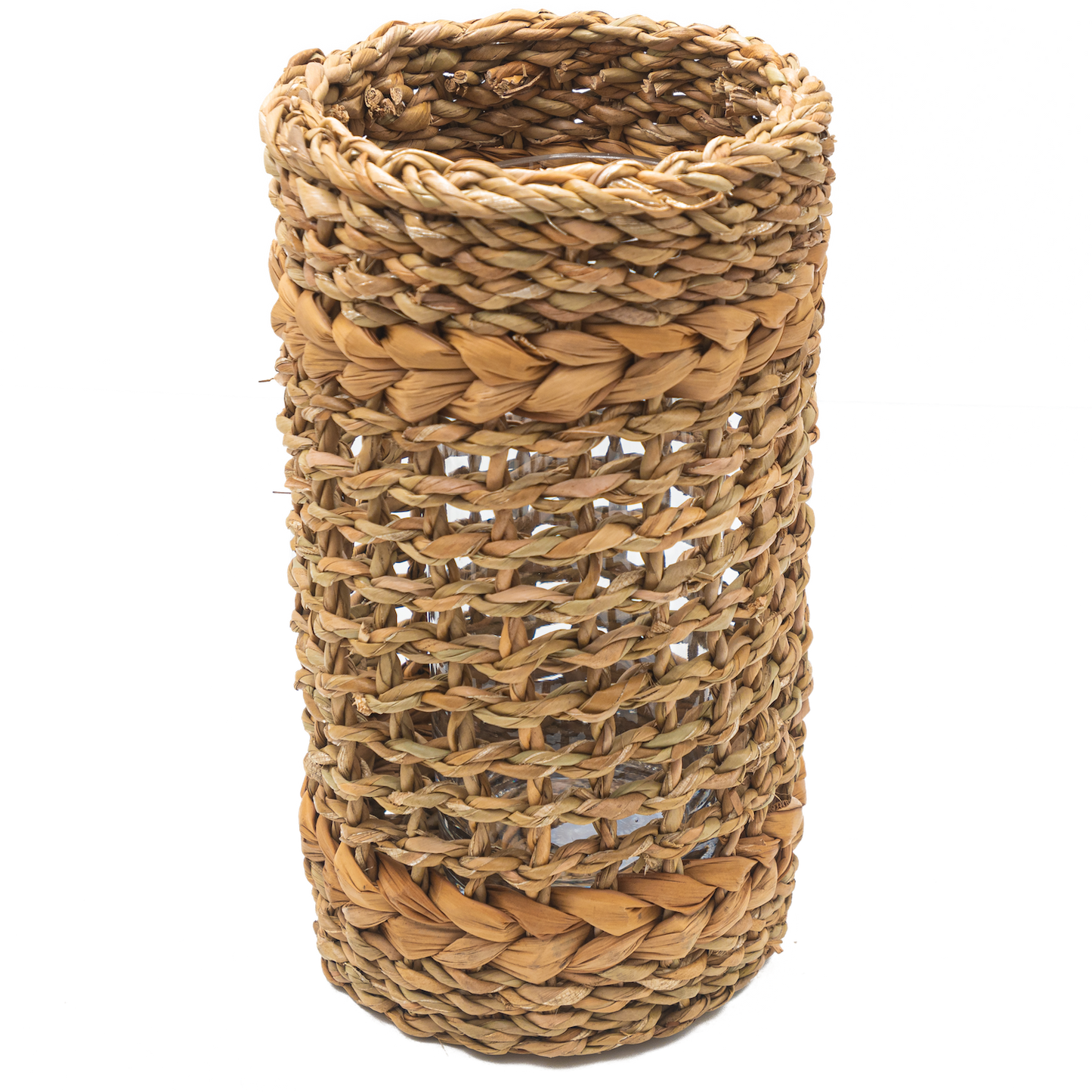 Woven Vase with Glass Insert
