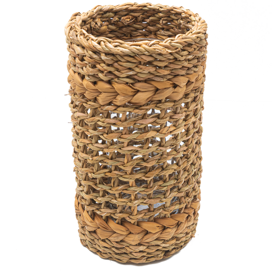 Woven Vase with Glass Insert