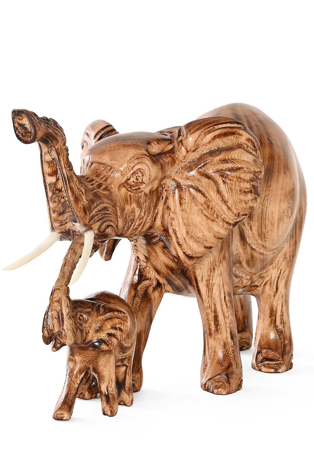Mama and Baby African Elephant Sculpture