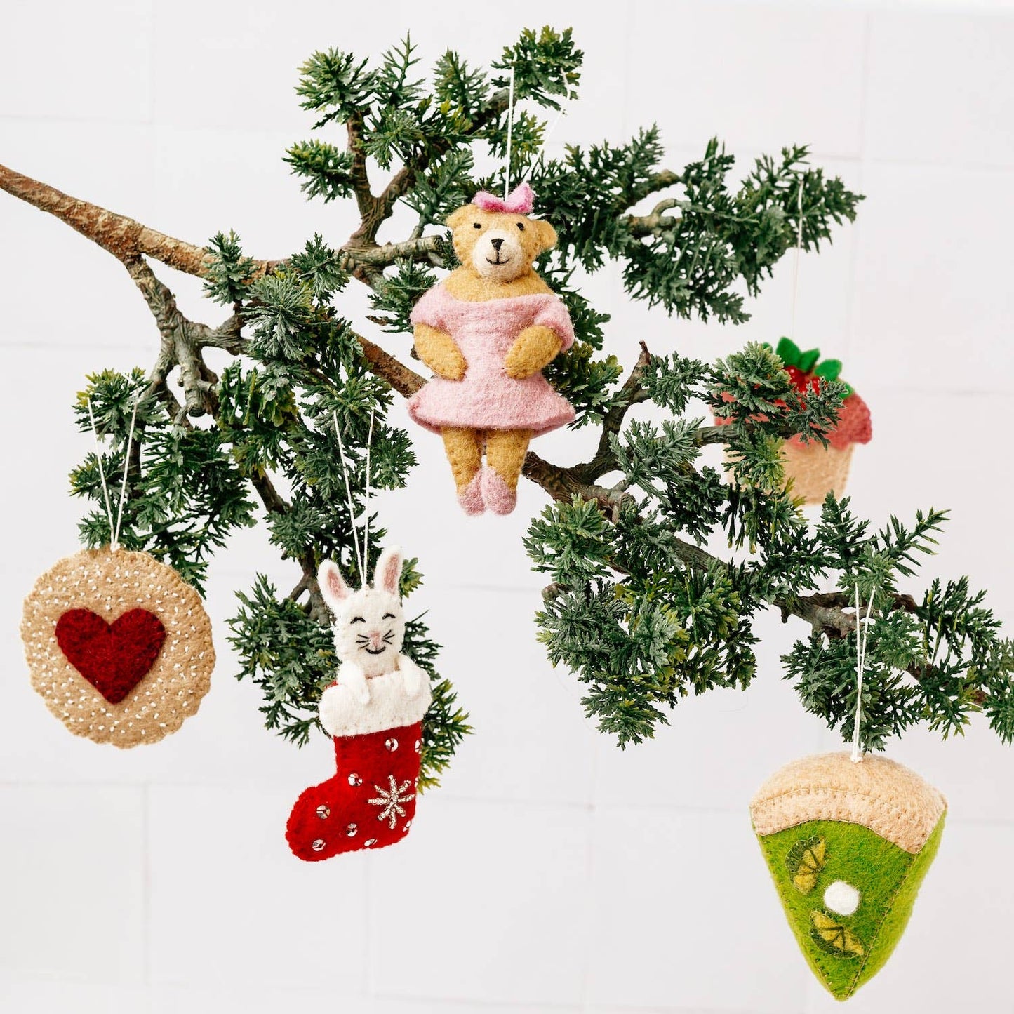 Felt Golf Bear Ornament