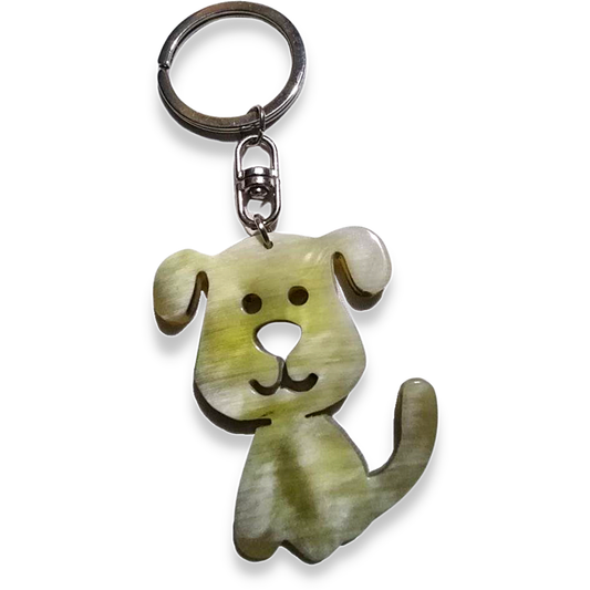 Recycled Horn Dog Keychain