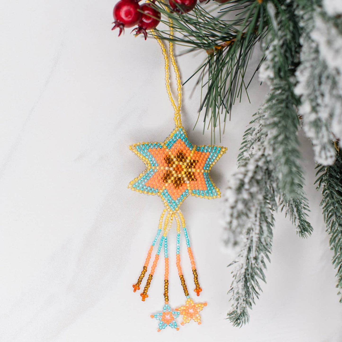 Multi Star Beaded Ornament