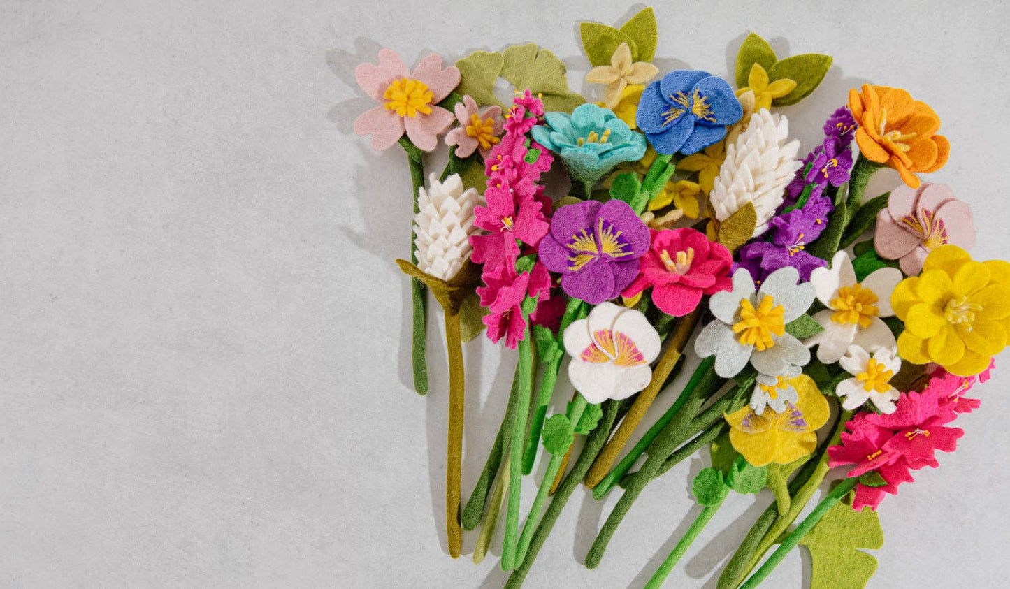 Felt Blue Camellia Flower