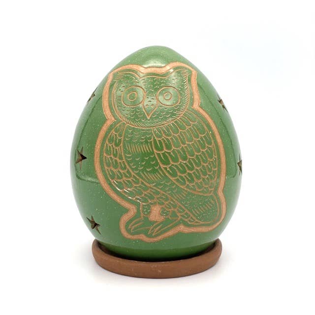 Owl Luminary: Turquoise