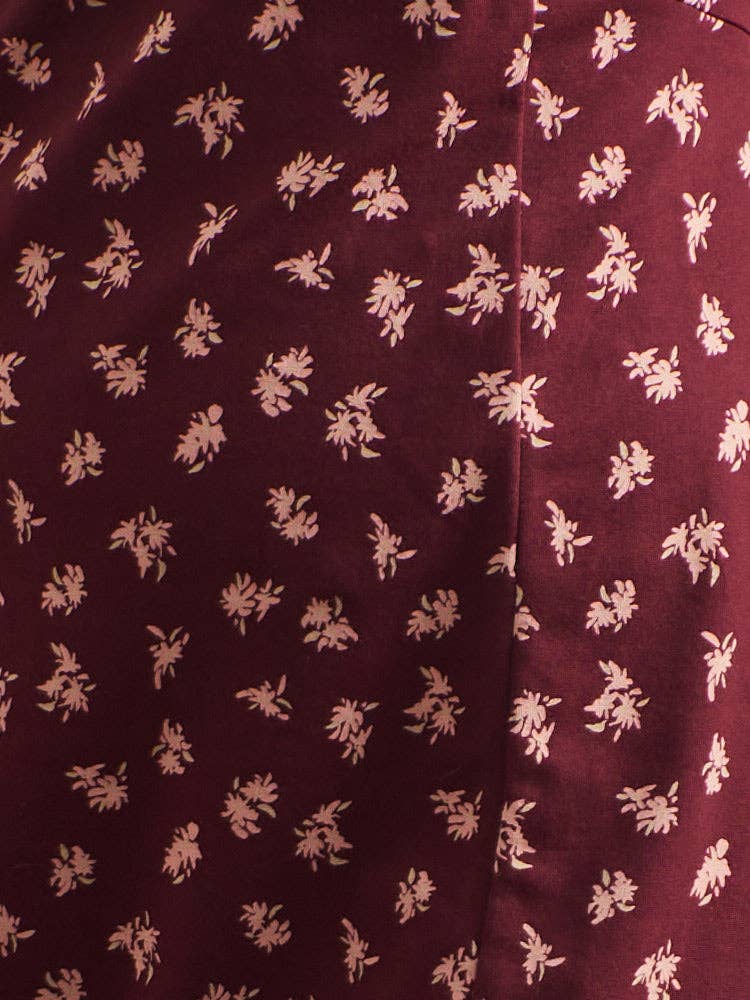 Elise Burgundy Bouquet Sheath Dress