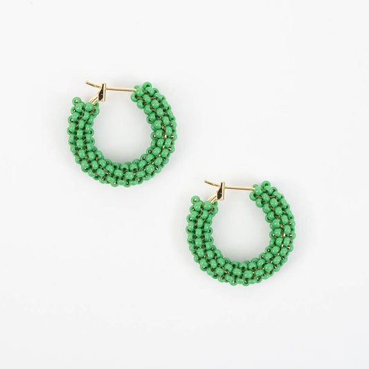 Kelly Pop of Color Beaded Hoop Earring