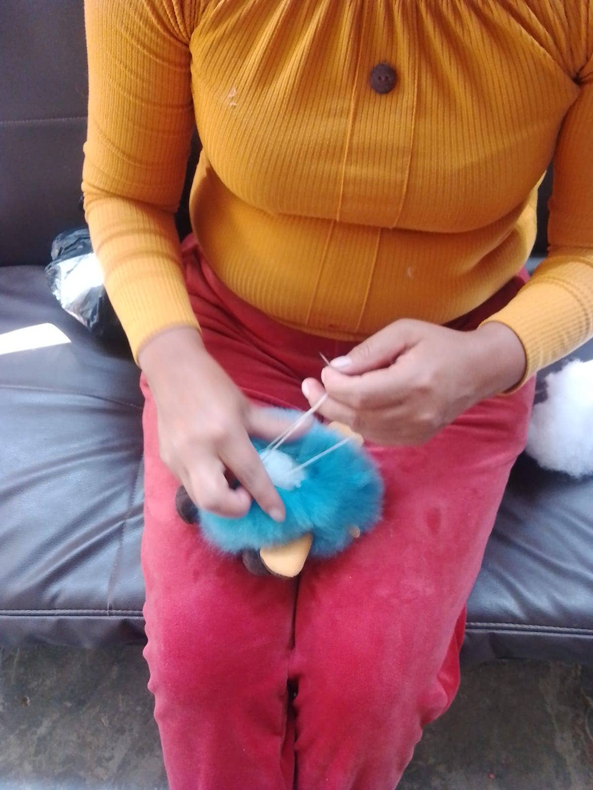 Colorful Alpaca Fur Goat