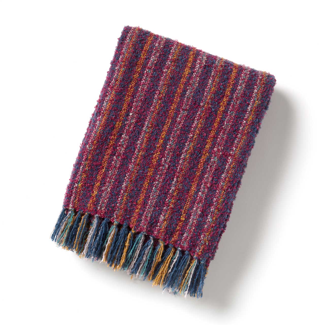 Jewel Stripe Boucle Throw