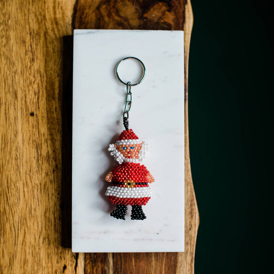 Santa Beaded Keychains