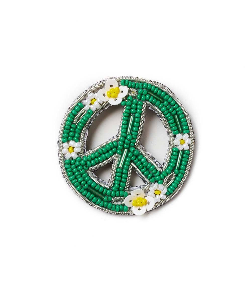 Bala Mani Beaded Peace Brooch