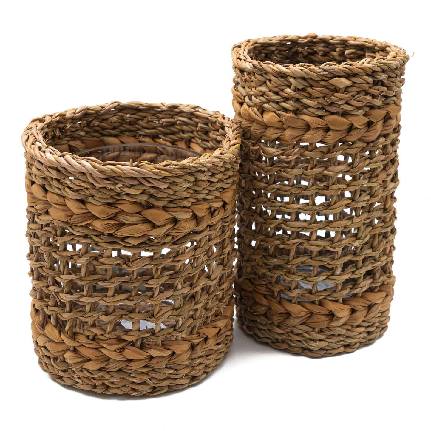 Woven Vase with Glass Insert