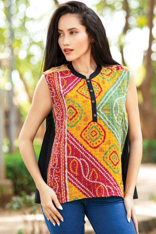 Koti Kantha Sari Top  : L/XL