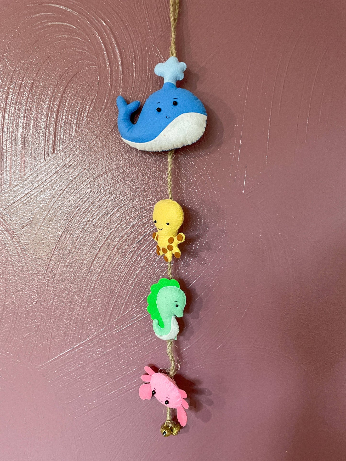 Handmade Ocean Animals Felt Wall Hanging