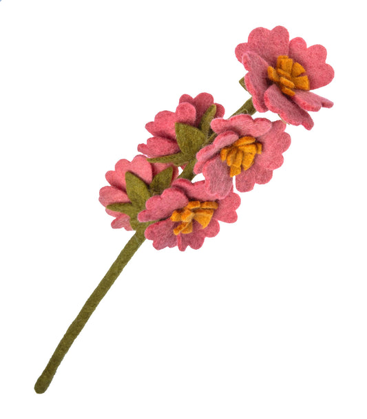 Pink Cherry Blossom Felt Flower