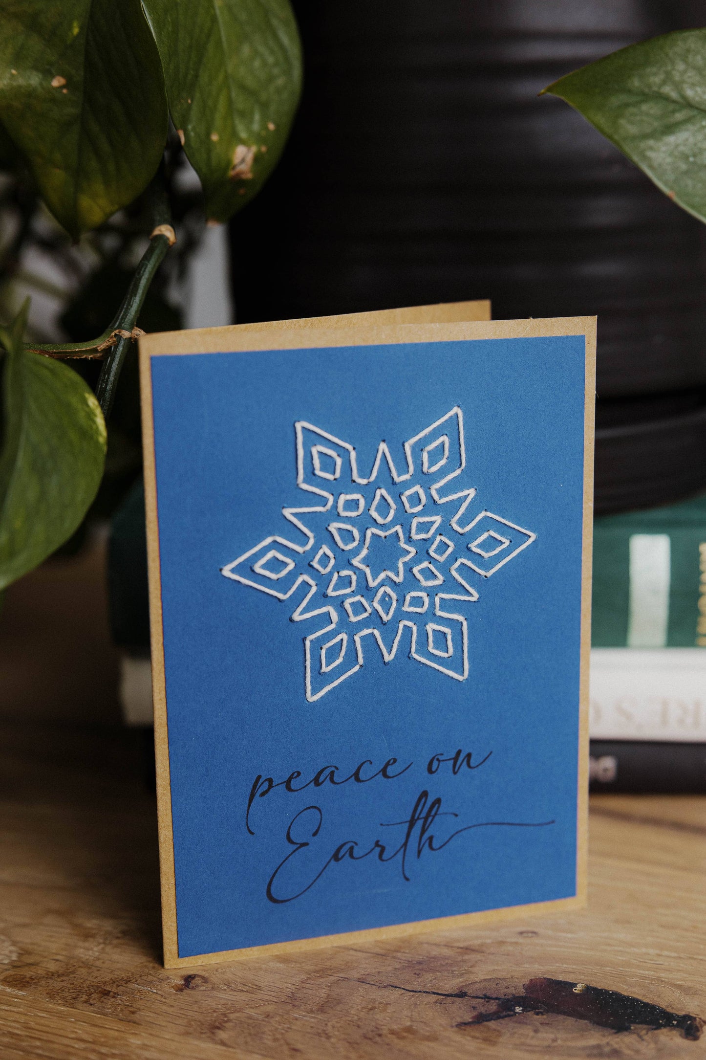 Peace on Earth Embroidered Greeting Card