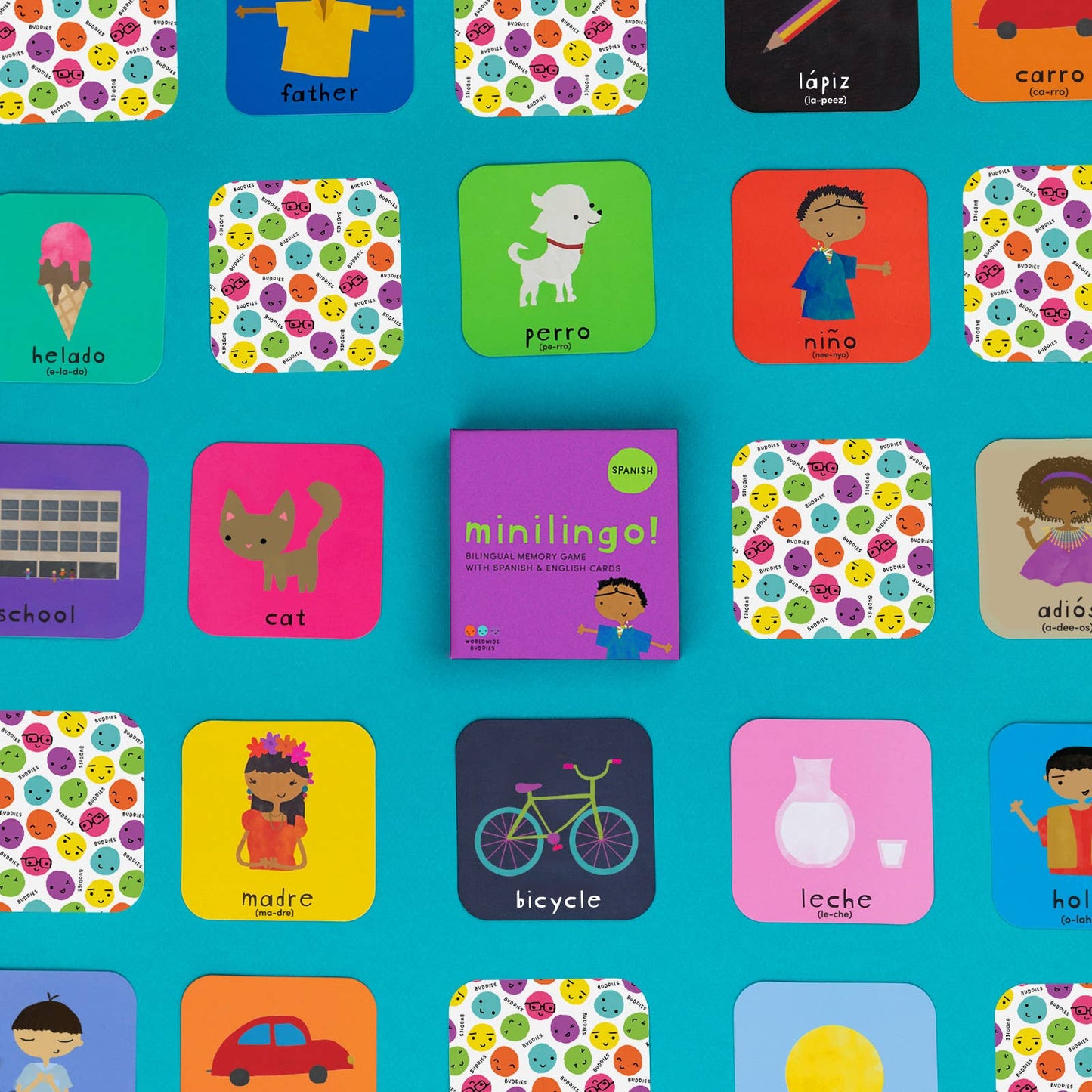 Minilingo Spanish/English Bilingual Flashcards for Kids