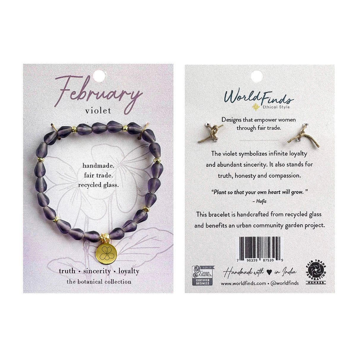 February Botanical Bracelet