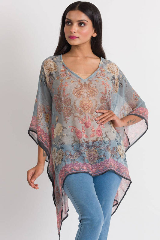 Silver & Rose Kumari Cupro Top