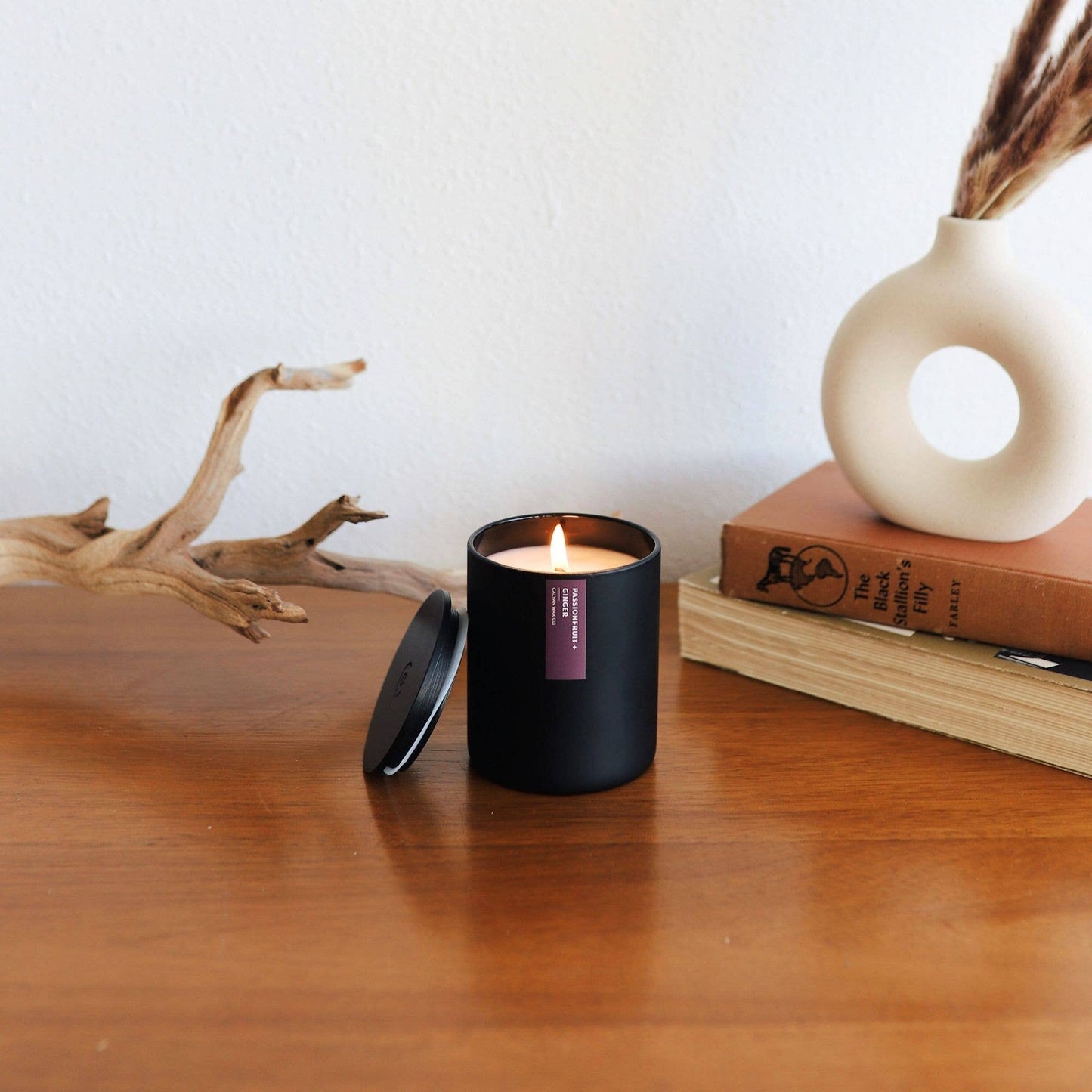 Passionfruit + Ginger - Matte Black Tumbler Soy Candle