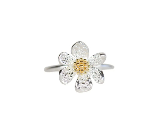 Silver Flower Ring