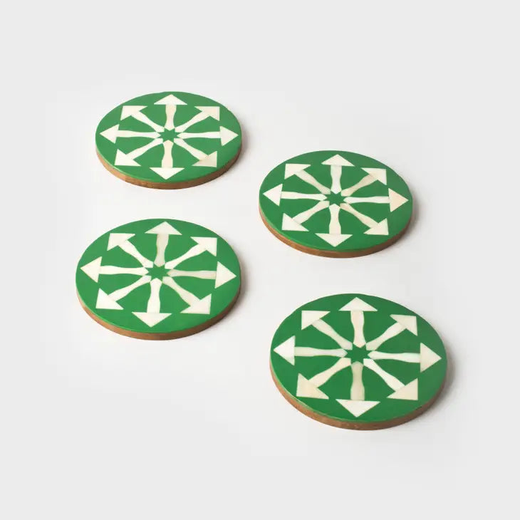 Green Arrow Coaster Set