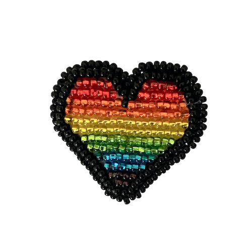 Beaded Heart Pin