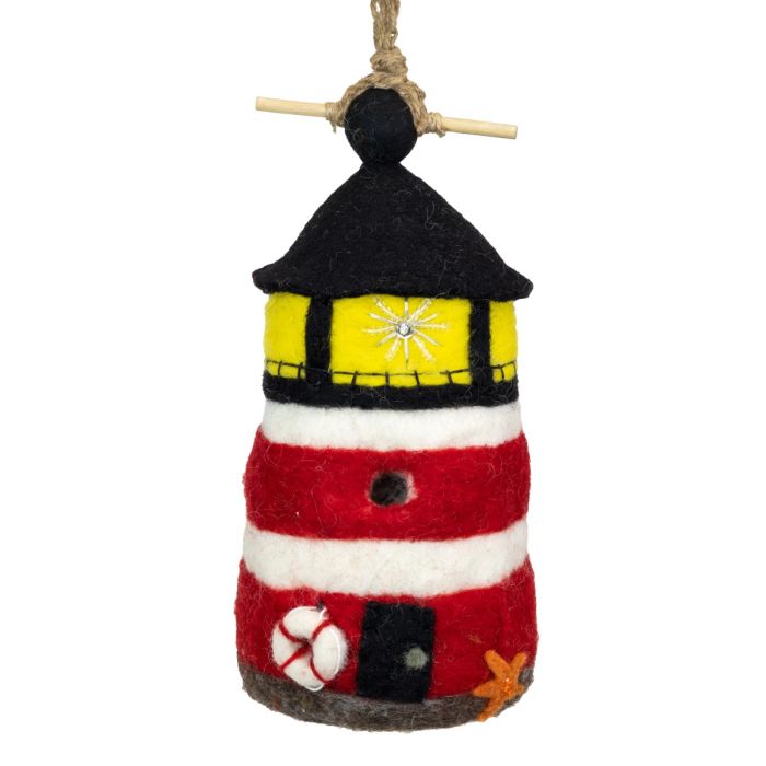 Lighthouse Wool Birdhouse