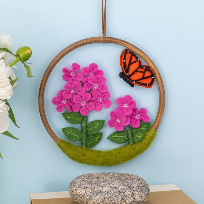 Monarch Flower Ring Wreath